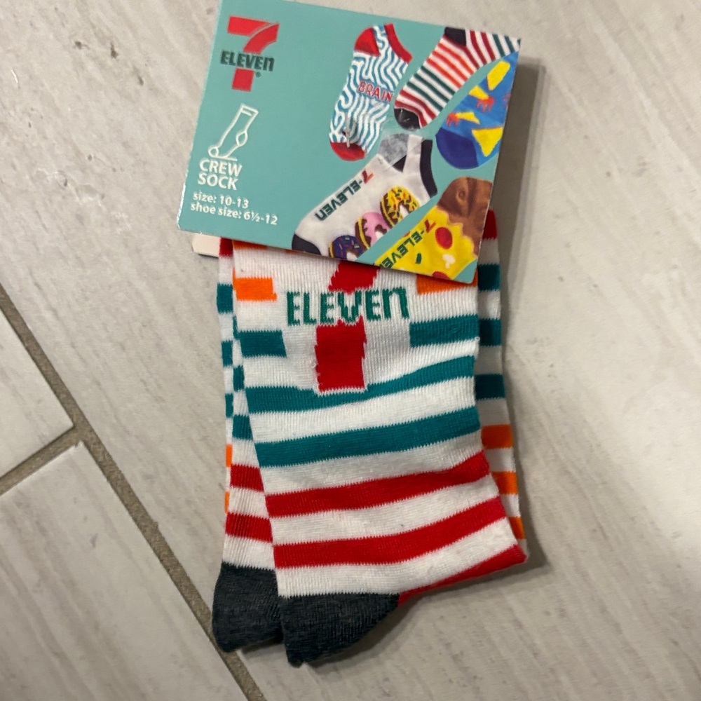 Funny 7Eleven socks for your slurpee lover